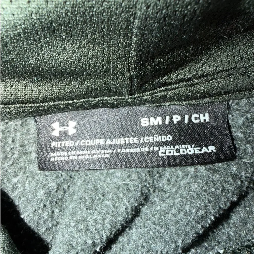 Under Armour Youth‎ Small ColdGear Hoodie Gray Fitted Athletic